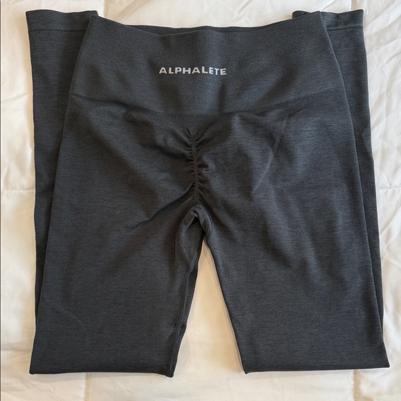 Set of 3 | Alphalete Women's Leggings in Lavender, Teal, and Charcoal - Picture 3 of 4